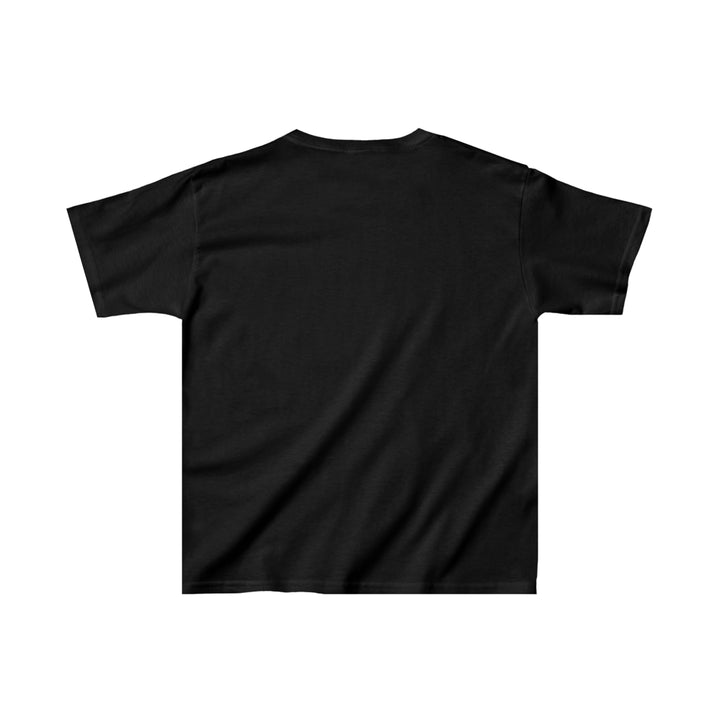 Back of a black short sleeve t-shirt. There is no design on the back of the shirt.