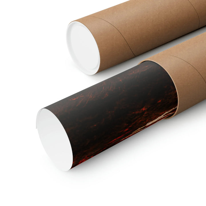 A rolled up Firesight poster in a packaging tube