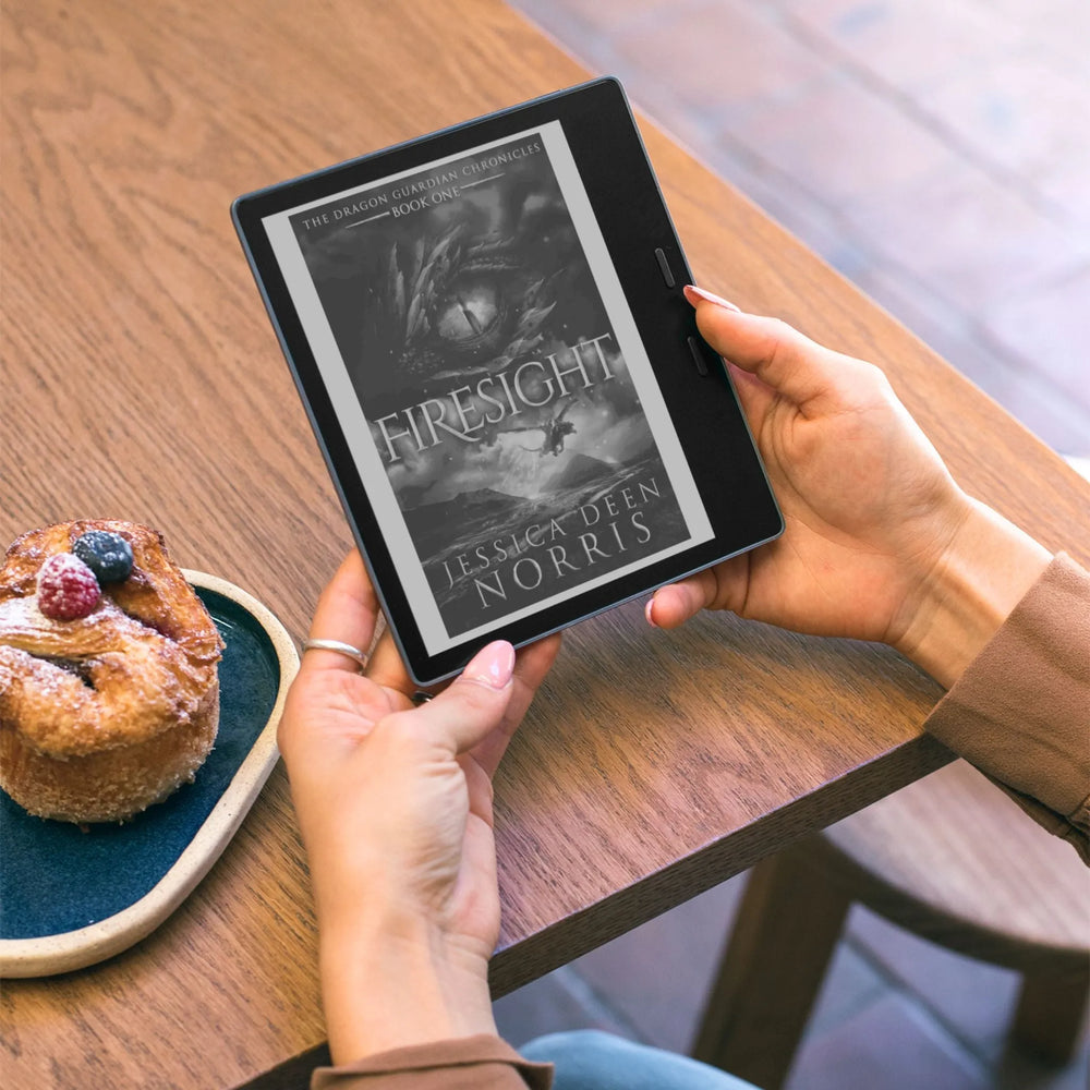 Firesight ebook cover shown on Kindle device