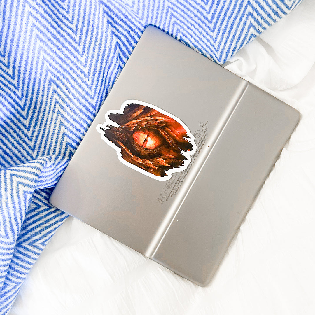 Firesight dragon eye sticker on a Kindle