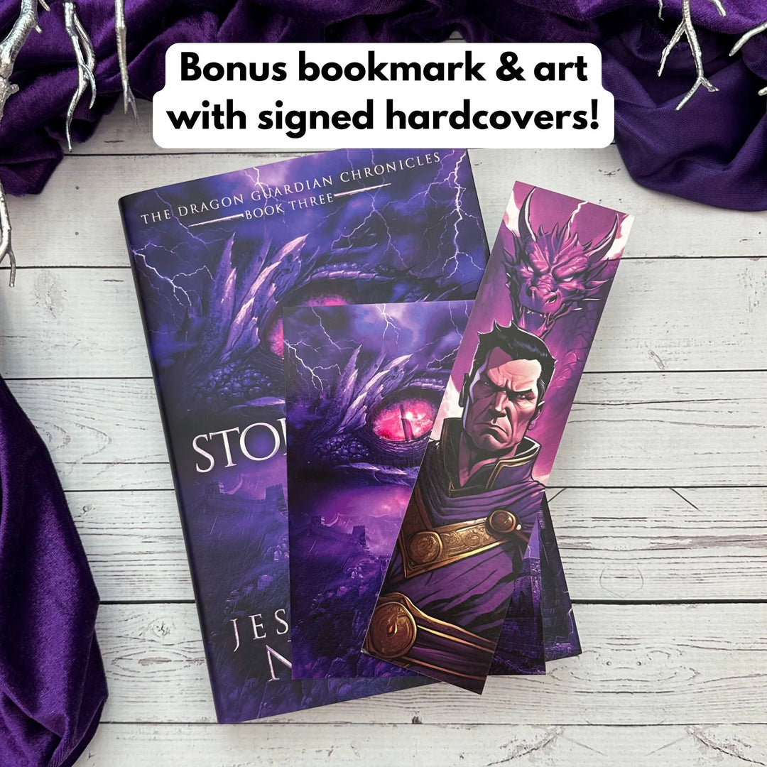Stormsight signed hardcovers come with bonus bookmark featuring Emperor Skardin and bonus cover art postcard#autograph-option_signed-by-author